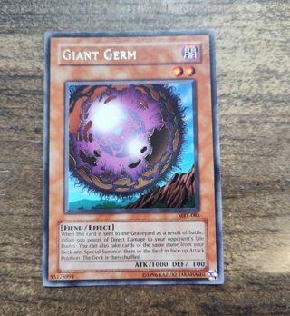 Yu-Gi-Oh Card silver foil title Rare Giant Germ