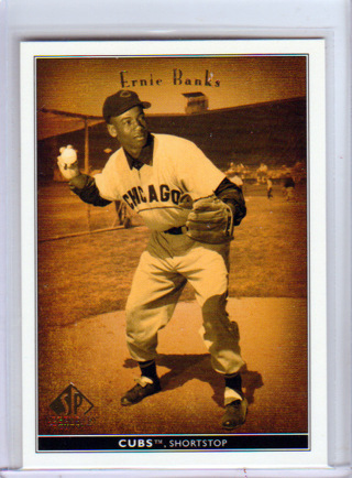 Ernie Banks, 2002 Upper Deck Insert Card #5, Chicago Cubs, HOFr, (L4