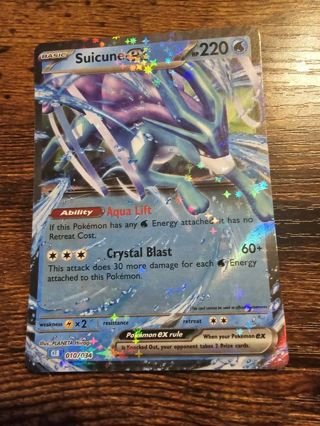 Pokemon Suicune EX holo rare card 010/034