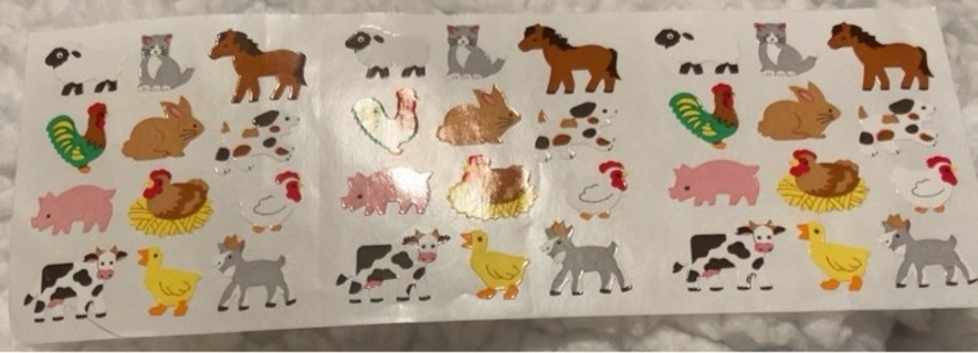 36 Farm Animal Stickers