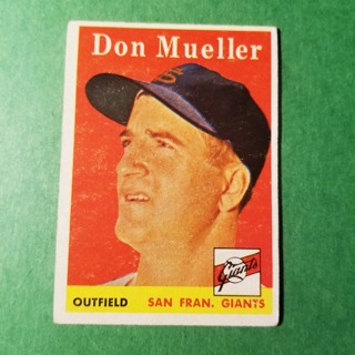 1958 - TOPPS BASEBALL CARD NO. 253 - DON MUELLER - GIANTS