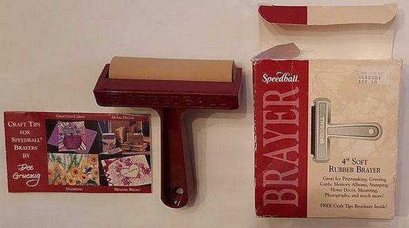  SPEEDBALL 4" Soft Rubber BRAYER for Printmaking Stamping Photography Wallpaper Crafting