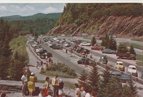 Vintage Unused Postcard: L: Newfound Gap Parking Place from Spelman Memorial