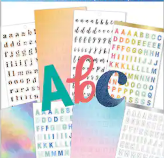 500 Alphabet Letter/# etc. Stickers
