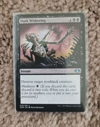 Magic the Gathering Dominaria Remastered Dark Withering card New in Sleeve