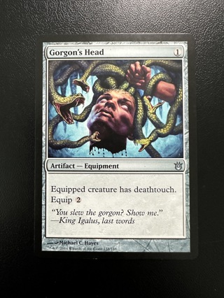 Gorgon's Head MTG Magic the Gathering BNG Uncommon Lightly Played Card