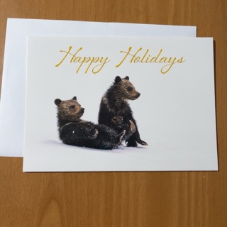 Bear Cubs Christmas Note Card 