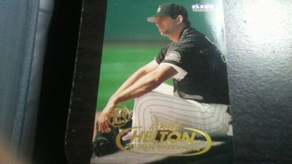 1998 FLEER TRADITION 1997 MLB DEBUT TODD HELTON COLORADO ROCKIES BASEBALL CARD# 190
