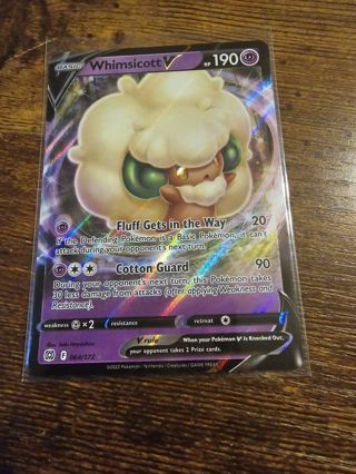 Pokemon Whimsicott V holo rare card 064/172