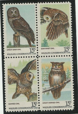 1978, 4 Stamps Of Owls