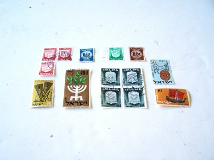 Israel Postage Stamps Used set of 14