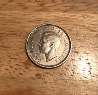 RARE 1952 British Six Pence Coin 