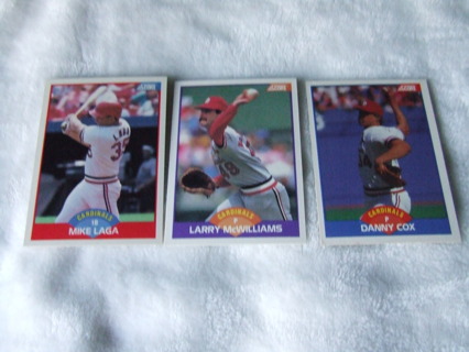 1989 St. Louis Cardinals Score Team Card Lot of 3