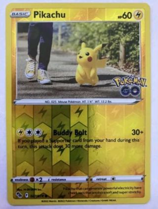 NM Rev Holo Pikachu Pokemon Go Pokemon card TCG