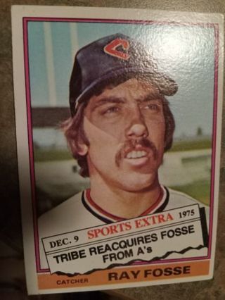 1976 TOPPS SPORTS EXTRA RAY FOSSE CLEVELAND INDIANS BASEBALL CARD# 554T