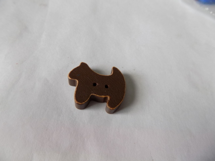 Large 1 1/2 inch plastic brown cat button