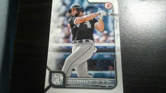 2022 TOPPS/BOWMAN JOSE ABREU CHICAGO WHITE SOX BASEBALL CARD# 37