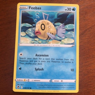 Pokemon trading card - Feebas