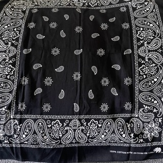 Black Bandana 100% Cotton RN 13962