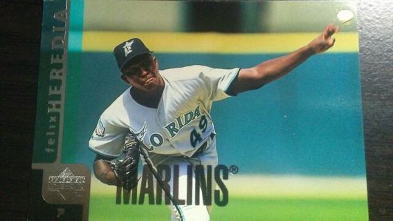 1998 UPPER DECK FELIX HEREDIA FLORIDA MARLINS BASEBALL CARD# 380