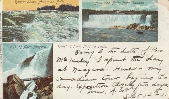 Vintage Used Postcard: 1910 Niagara Falls, NY