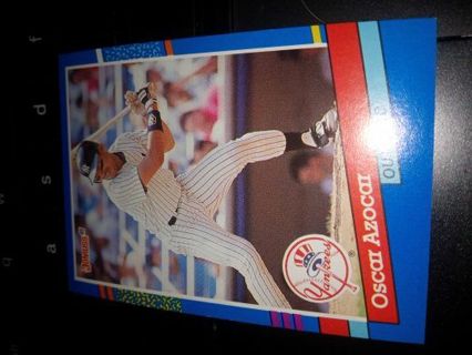 Oscar Azocar 1991 Donruss New York Yankees