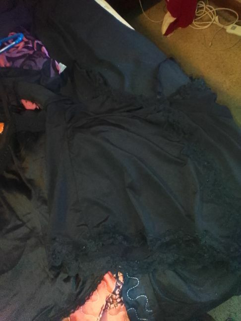 Free: 2 silky black slip tops
