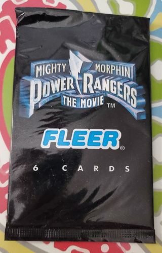 Sealed pack of 1995 Power Rangers Cards