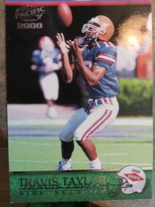 2000 PACIFIC ROOKIE TRAVIS TAYLOR FLORIDA GATORS FOOTBALL CARD# 446