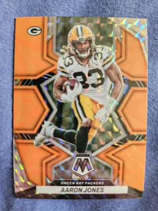 2022 Panini Mosaic Reactive Orange Aaron Jones