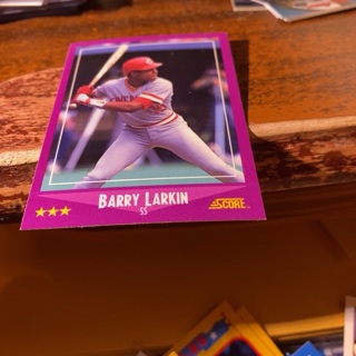 1988 score Barry Larkin baseball card 