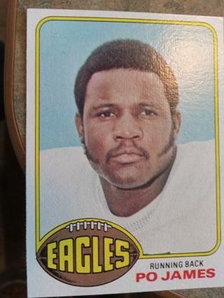 1976 TOPPS PO JAMES PHILADELPHIA EAGLES FOOTBALL CARD# 361