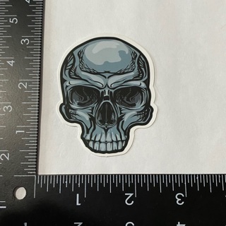 Black skull skeleton large sticker decal NEW 