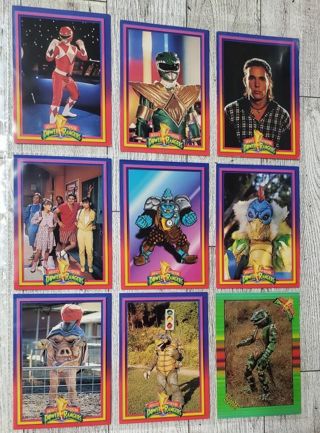 9 Power Rangers 1994 Cards