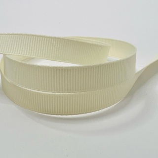 Cream Grosgrain 5/8” Wide Ribbon Ivory 