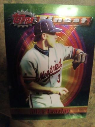 1994 TOPPS FINEST MIKE LANSING MONTREAL EXPOS BASEBALL CARD# 10