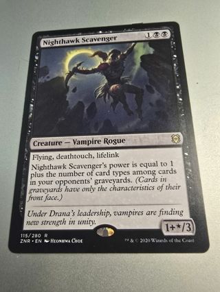 Magic the gathering mtg Nighthawk Svavenger rare card Zendikar Rising