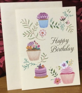 Cupcakes and Cake Birthday Card