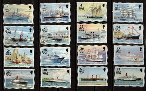 GB Isle of Man Unused Ship Stamps