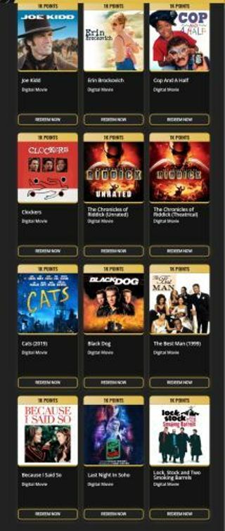 Universal rewards movie selection for July