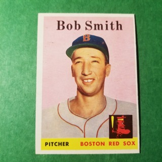 1958 - TOPPS EXMT - NRMT BASEBALL - CARD NO. 445 - BOB SMITH  - RED SOX