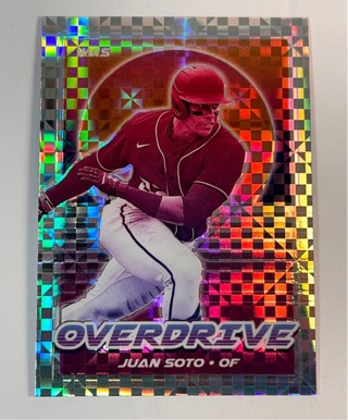 Juan Soto 2021 Panini Chronicles Baseball Overdrive #13 Building Block Prizm