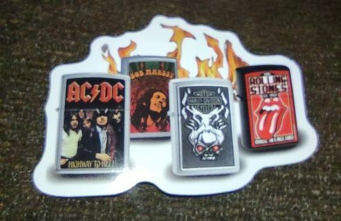 AC/DC Bob Marley rolling Stones laptop sticker for PS4 Xbox One suitcase water bottle