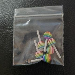 6 pc mini rainbow lollipops for nail art