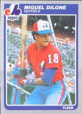 Miguel Dilone 1985 Fleer Montreal Expos