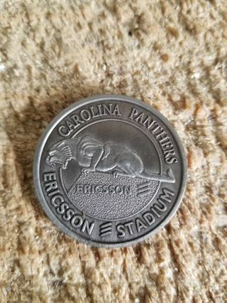 AUGUST 9,1997 DENVER BRONCOS VS CAROLINA PANTHERS ERICSSON STADIUM SEASON OPENER COIN