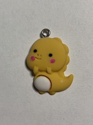 ADORABLE MINI DINOSAUR CHARMS~#3~YELLOW~FREE SHIPPING