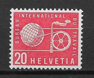 1960 Switzerland Sc3O97 20c International Labor Bureau MNH