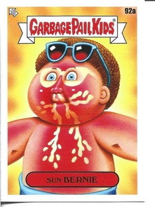 Brand New 2021 Topps Garbage Pail Kids Sun Bernie Sticker From the Go On Vacation Set 