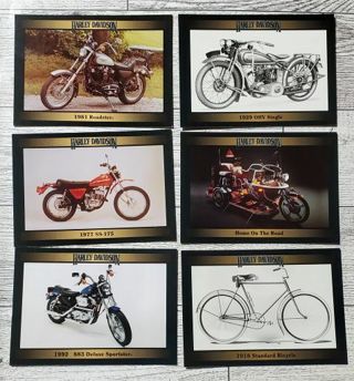 6 Harley Davidson Cards